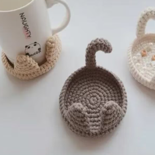 Crochet Cat Coaster Pattern