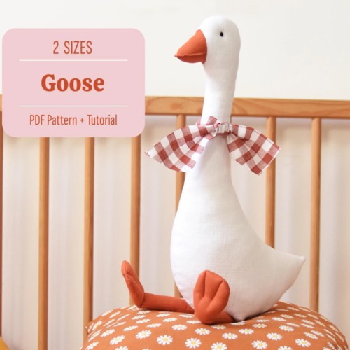 Goose Sewing Pattern, Goose Soft Toy Pattern