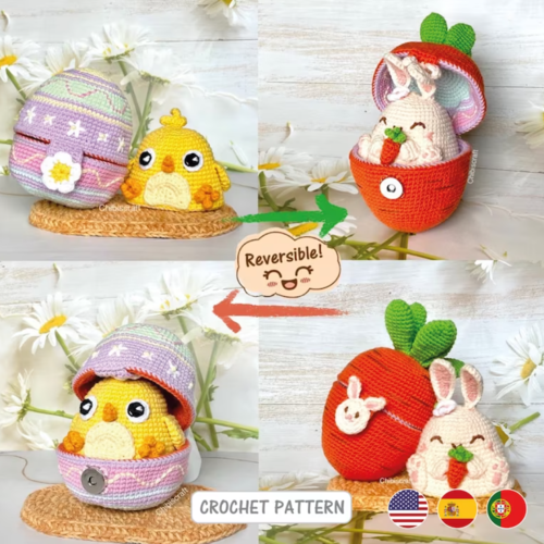 Reversible Easter Amigurumi Pattern Bundle – crochet pattern
