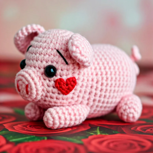 Valentines Pig Crochet Pattern