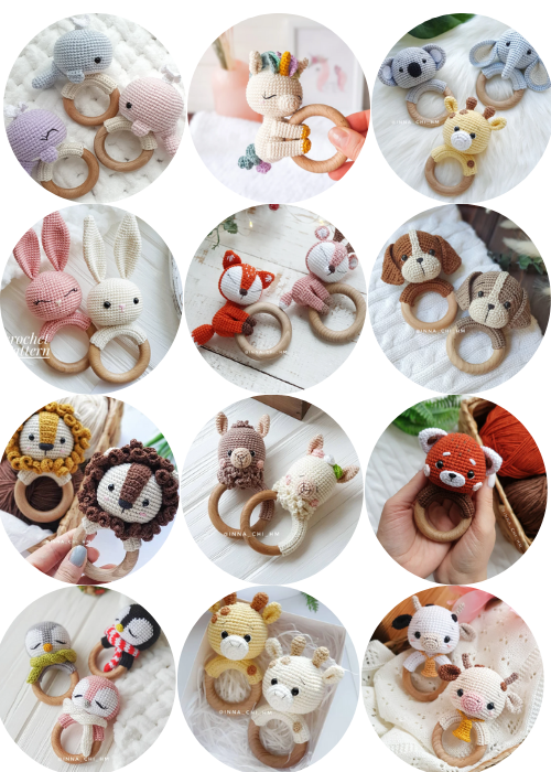 All in one Ratteles crochet pattern bundle