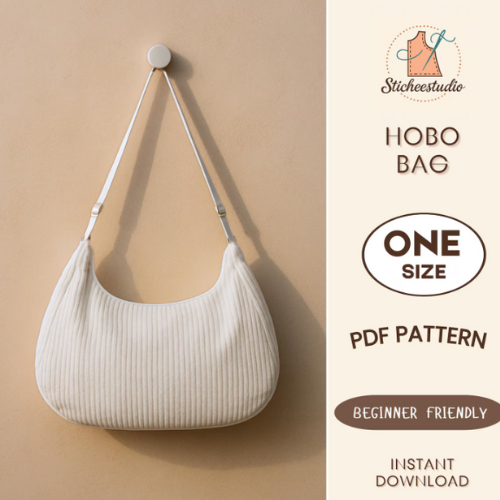 Crescent Bag Sewing Pattern: Beginner Friendly Sling Bag (A4, US-Letter)