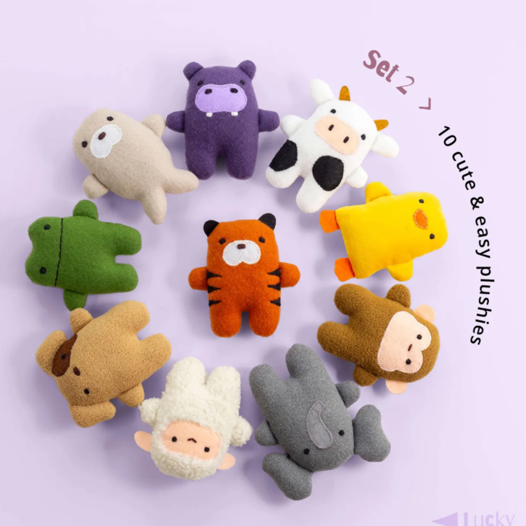 10 Mini Plush Sewing Patterns PDF