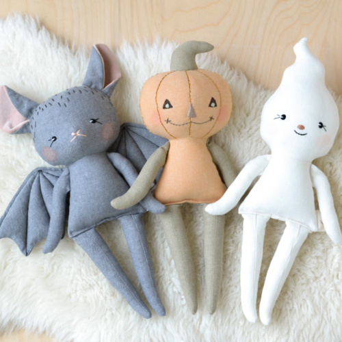 Halloween sewing pattern Bundle Bat, Ghost and Pumpkin