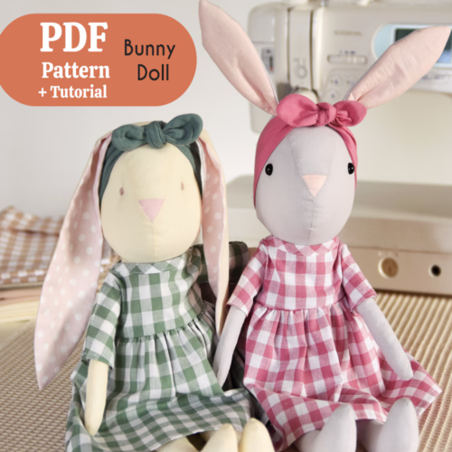 Bunny Sewing Pattern, Doll clothes PDF