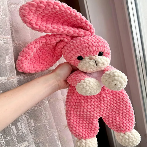 Crochet bunny lovey pattern Bunny snuggler pattern