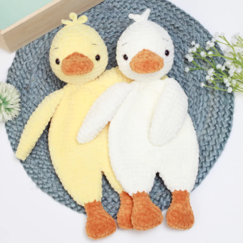 Crochet Duck snuggler pattern, Duck lovey, comforter