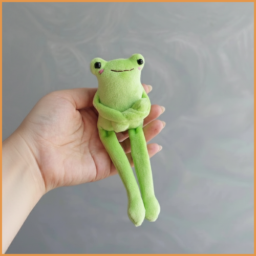 Cute frog Pdf pattern leggy frog sewing tutorial stuffed frog pattern