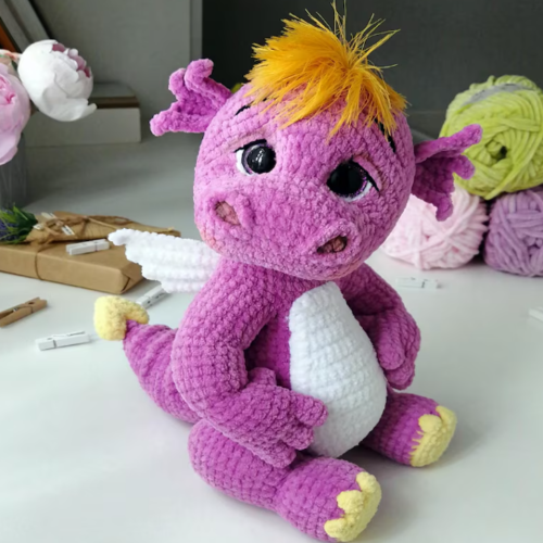 Dragon crochet pattern, pdf download