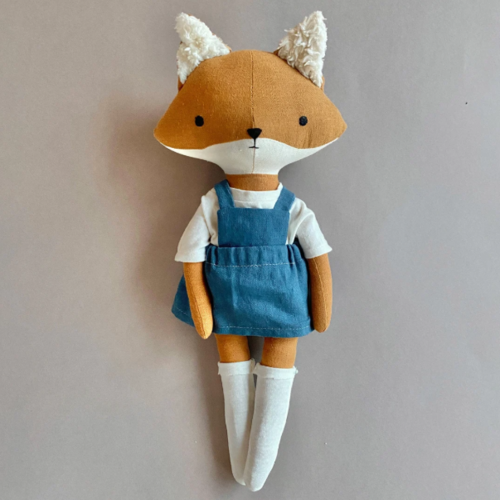 Fox doll Instant Download Sewing Pattern, DIY rag dolls pdf sewing pattern
