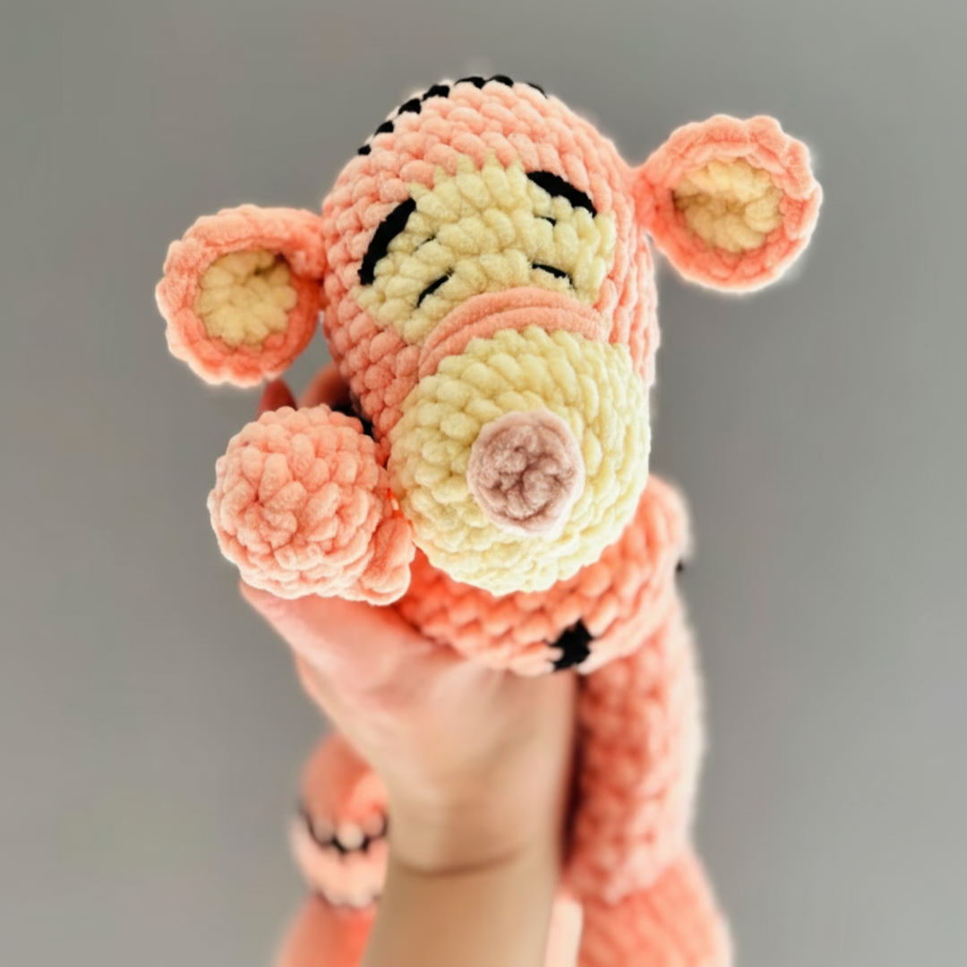 Crochet snuggler pattern, Tigger, Tiger, lovey, PDF in English