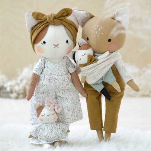 Instant Download Sewing Pattern Cat Family doll Bundle