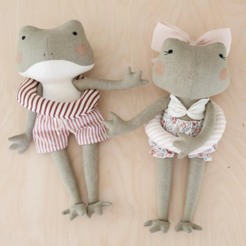 Frog doll sewing pattern animal soft toy tutorial easy rag doll
