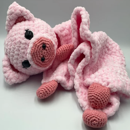 Crochet pattern / crochet pattern cuddle cloth / comforter / lovey pig / pig / piggy