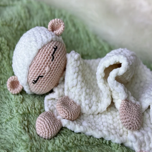 Cozy Set: Sleepy Sheepy and Lulu the Lamb - Crochet Patterns for Lovey and Baby Rattle