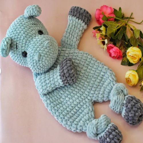 Hippo Snuggler Pattern, Hippo Baby Security Blanket